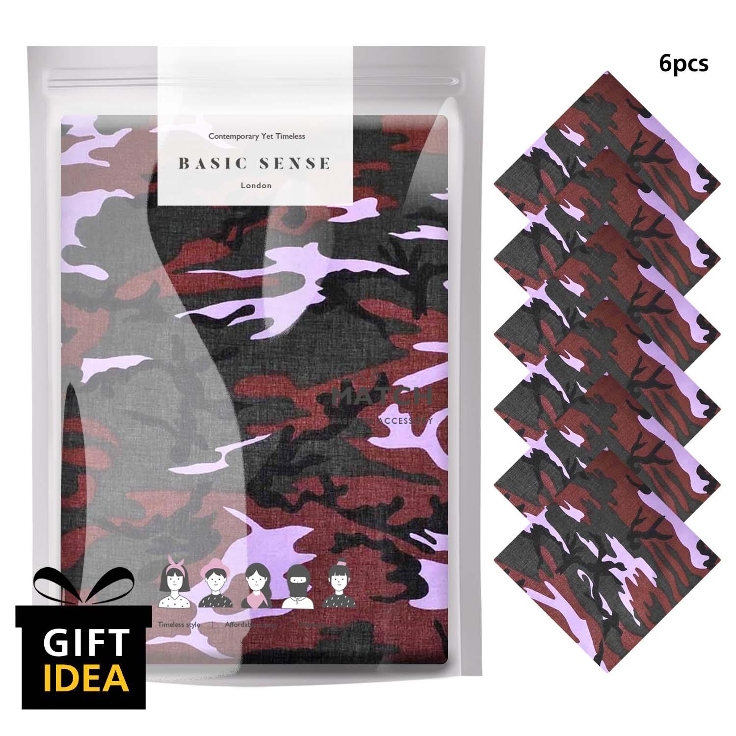 6PCS Camouflage Bandana Military 100% Cotton Multifunctional Bandanna - Picture 15 of 18