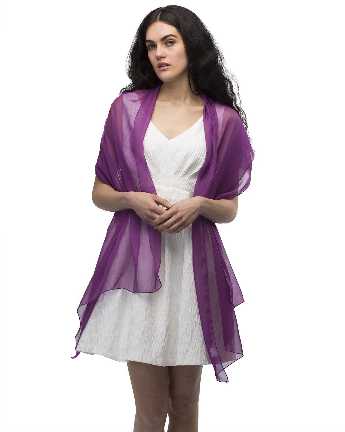 PREMIUM PLAIN CHIFFON SHAWL Sheer Oversized Wedding Bridesmaids Scarf Beach Wrap - Picture 36 of 48