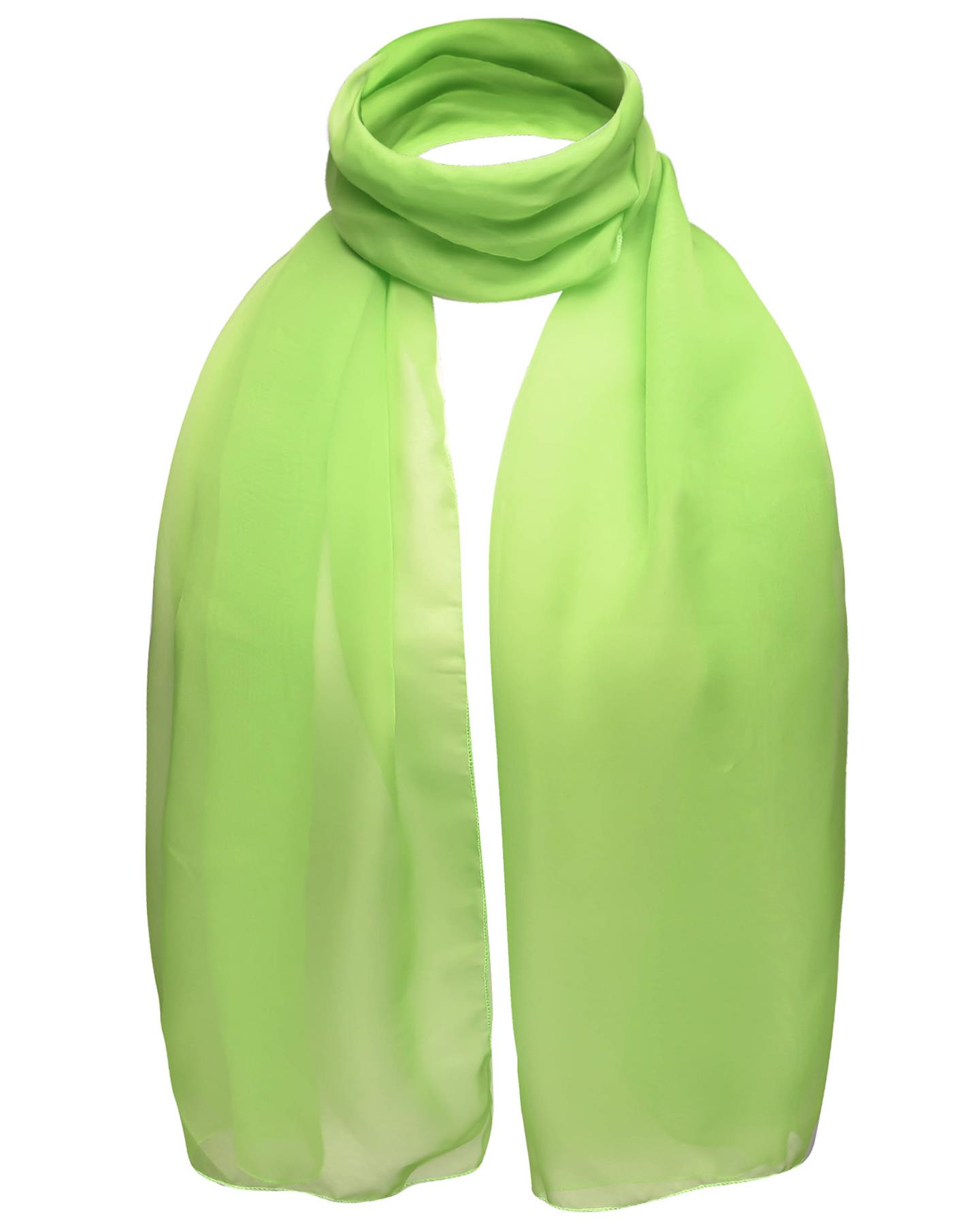 Premium Plain Chiffon Neck Scarf Lightweight Sheer Wrap Shawl Wedding Party