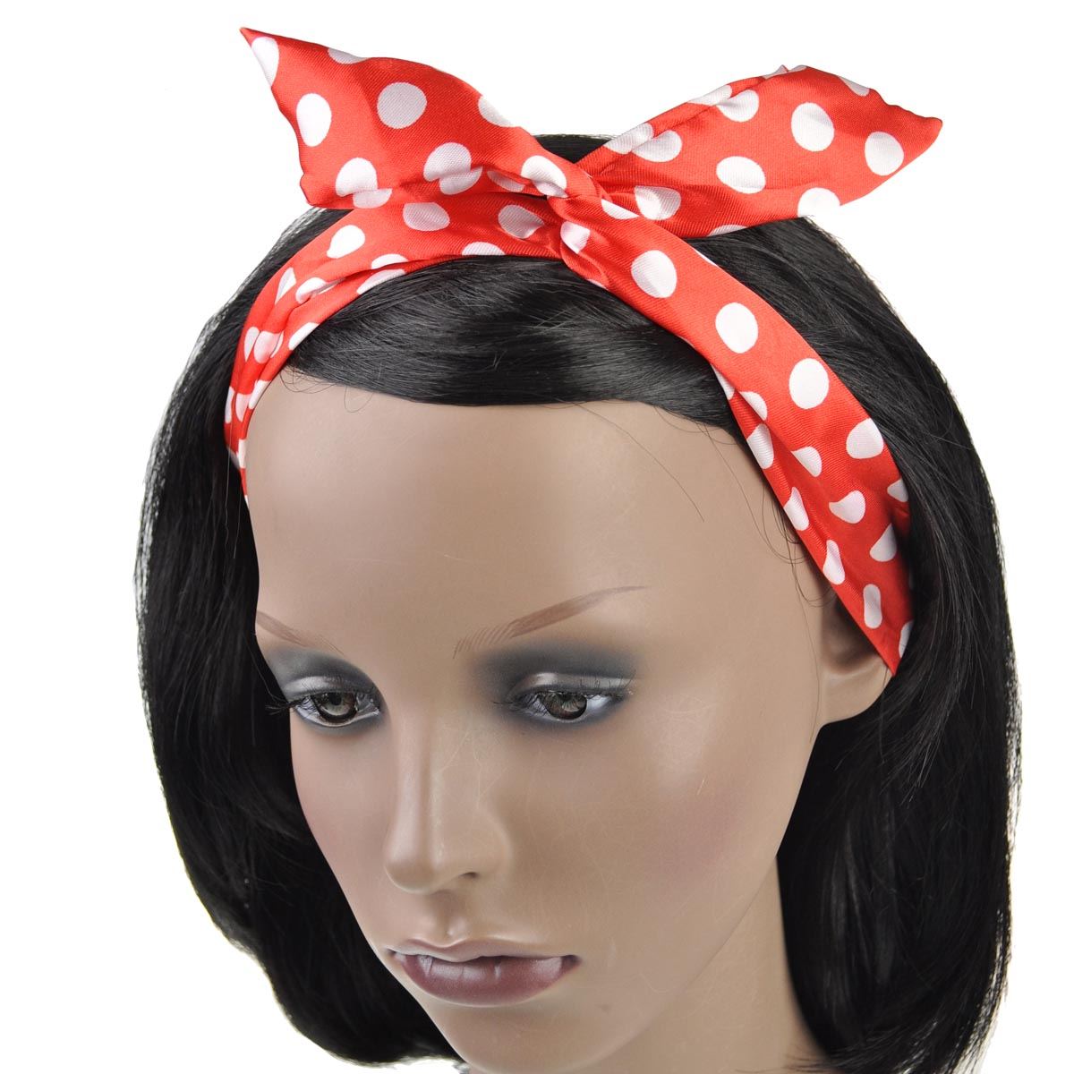 Cloud9basic Classic 50s Retro 10mm Polka Dot Satin Wire Headband eBay