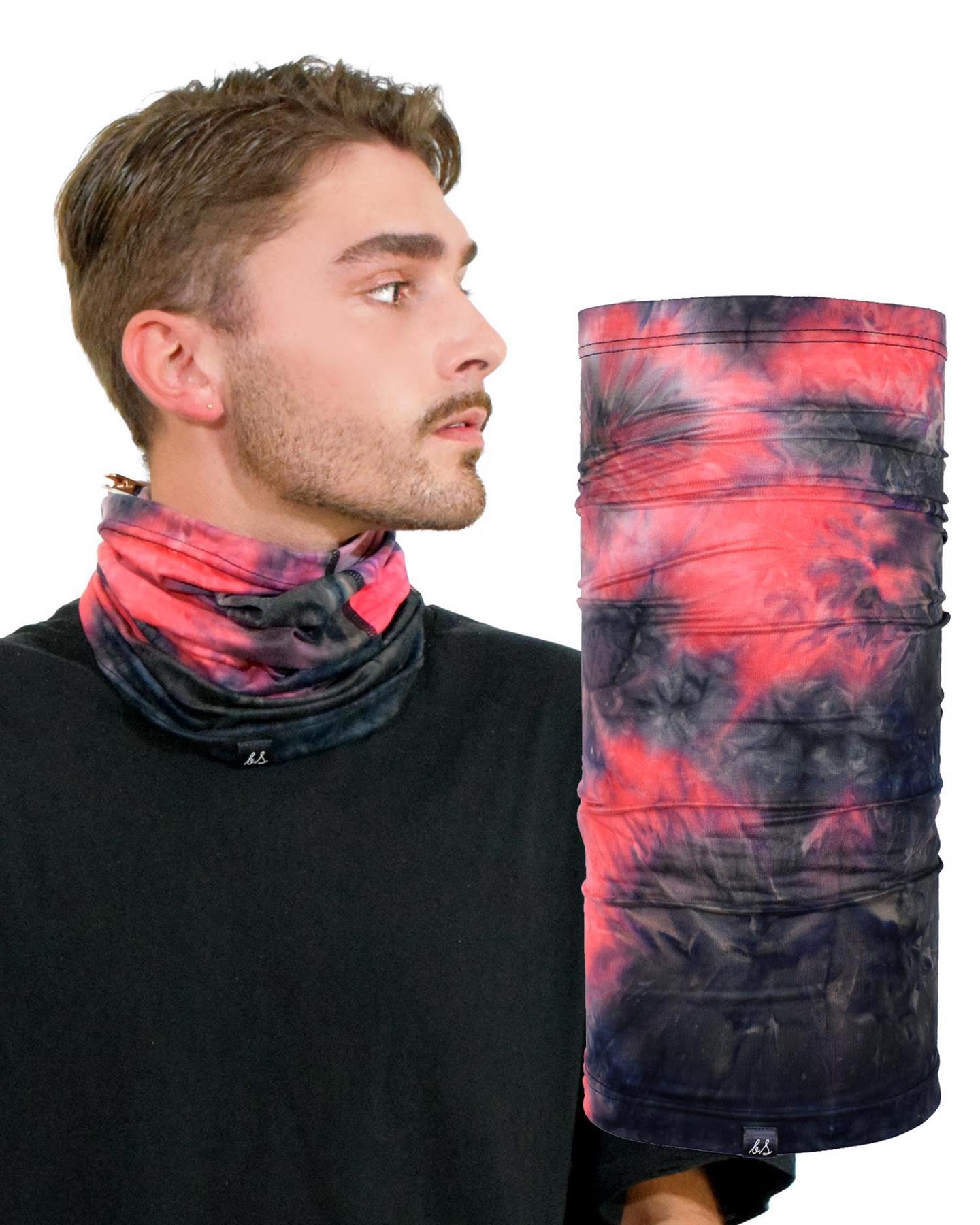 Tie Dye Soft Multifunctional Neck Warmer Gaiter Headwear Snood Winter Sports - Picture 4 of 17