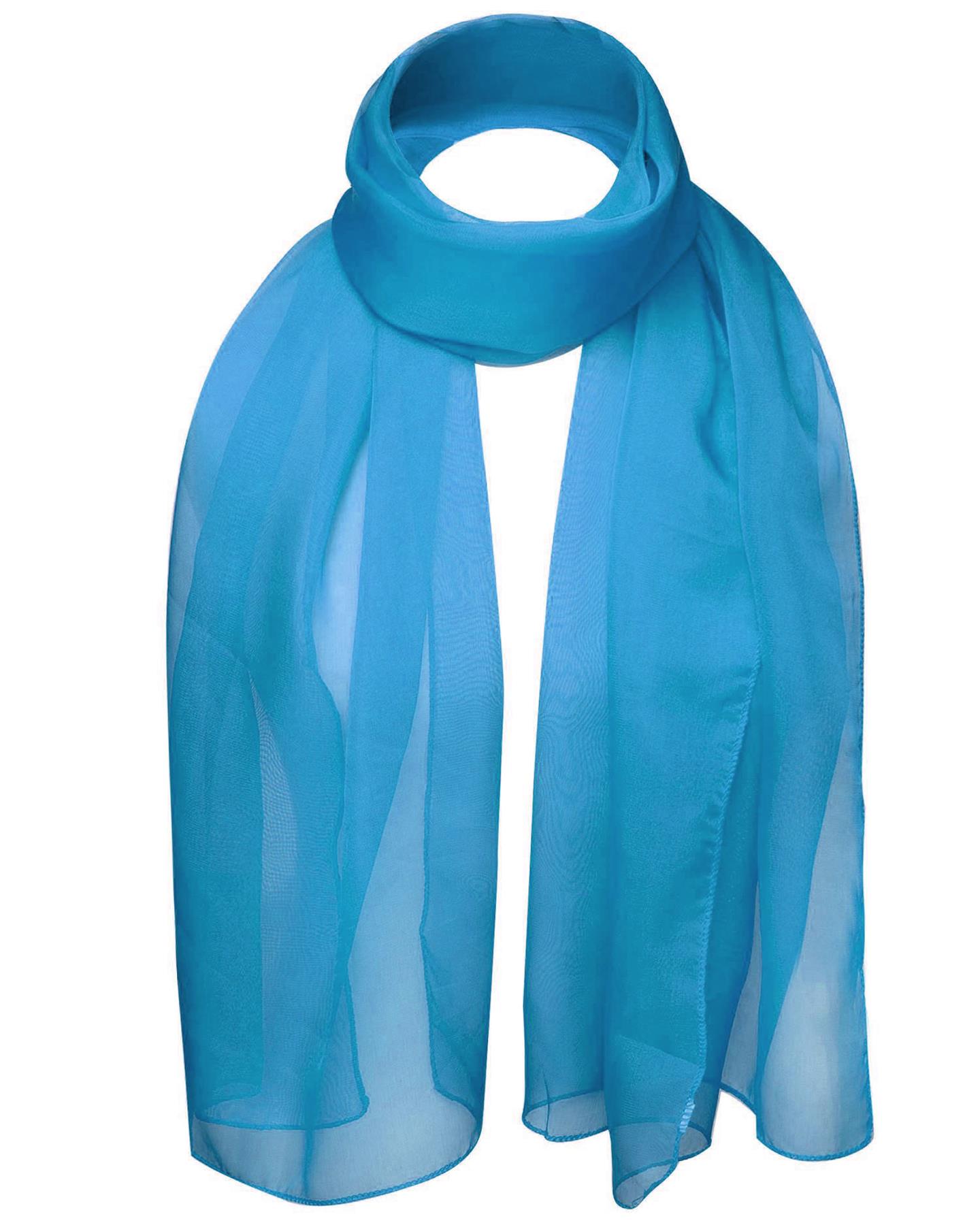 Premium Plain Chiffon Neck Scarf Lightweight Sheer Wrap Shawl Wedding Party - Picture 37 of 39