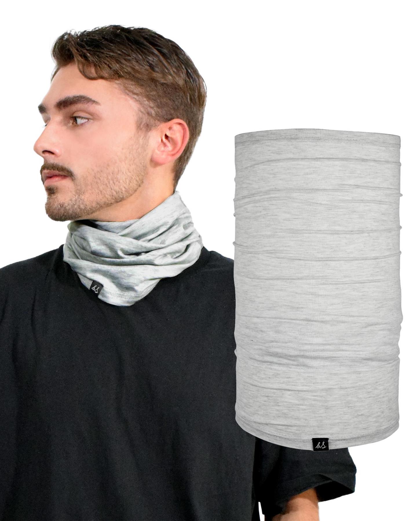 Cotton Blend Plain Jersey Soft Multifunctional Neck Warmer Gaiter Headwear Snood - Picture 19 of 44