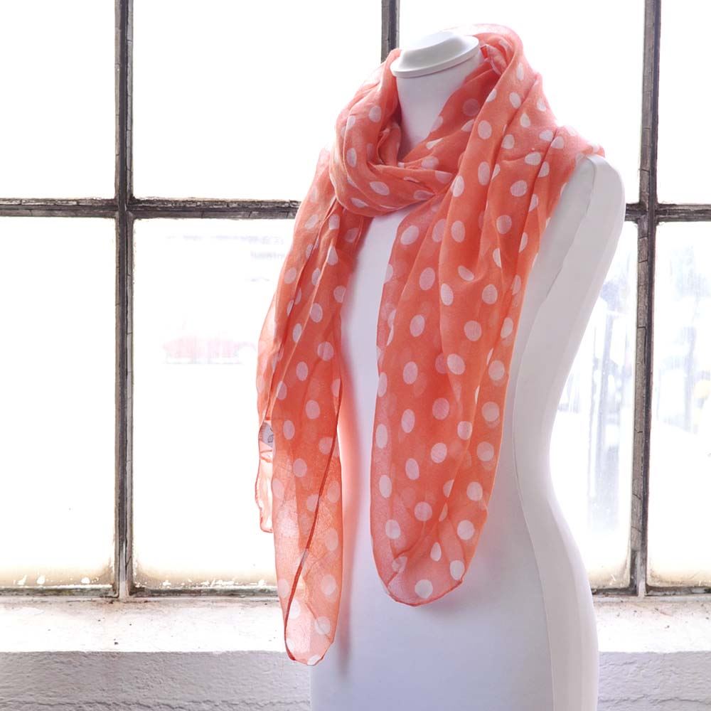 Polka Dot Scarf, Oversized Viscose Scarves Shawl for Women - Picture 22 of 29
