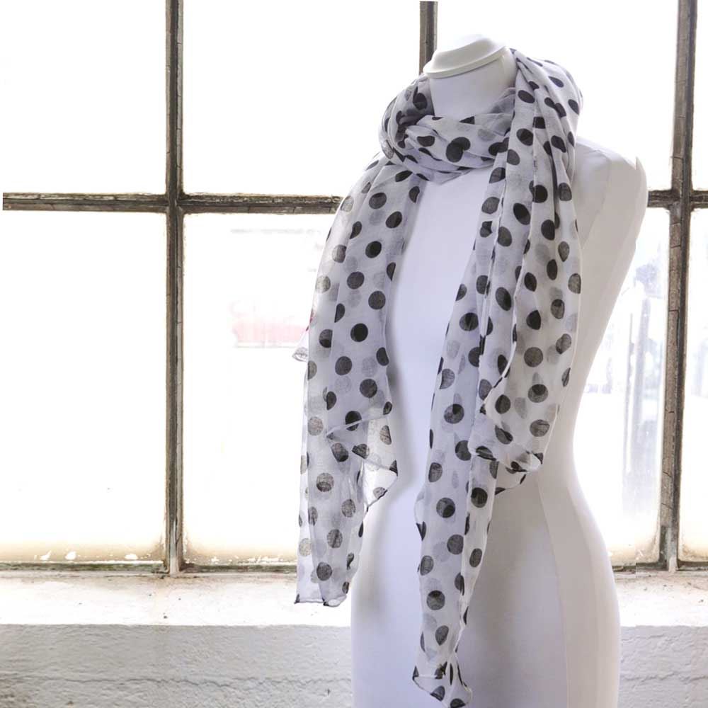 Polka Dot Scarf, Oversized Viscose Scarves Shawl for Women - Picture 29 of 29