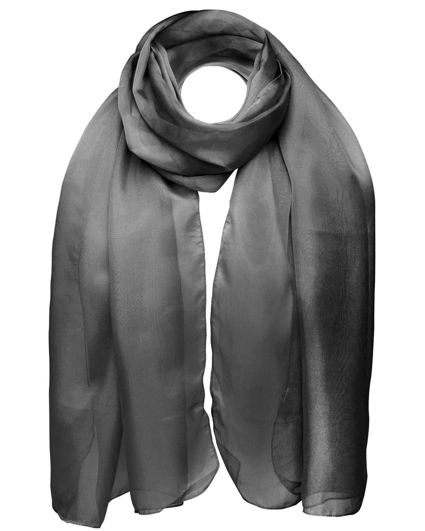 Premium Plain Chiffon Neck Scarf Lightweight Sheer Wrap Shawl Wedding Party - Picture 15 of 39