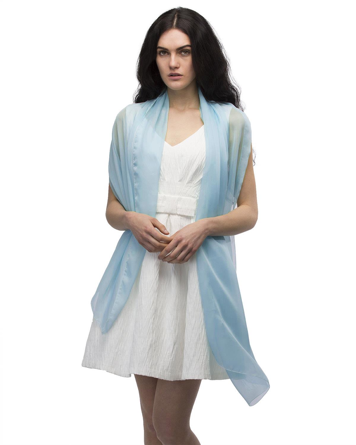 PREMIUM PLAIN CHIFFON SHAWL Sheer Oversized Wedding Bridesmaids Scarf Beach Wrap - Picture 44 of 48