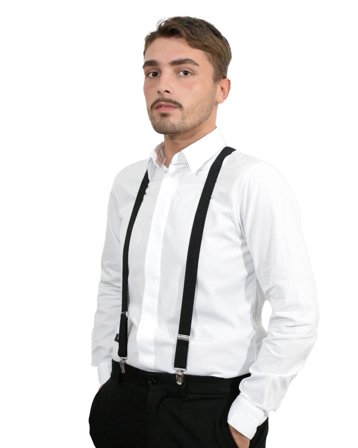 Unisex Plain Suspenders Sturdy Strong 25mm Y Shape Braces for Trouser - Picture 8 of 66