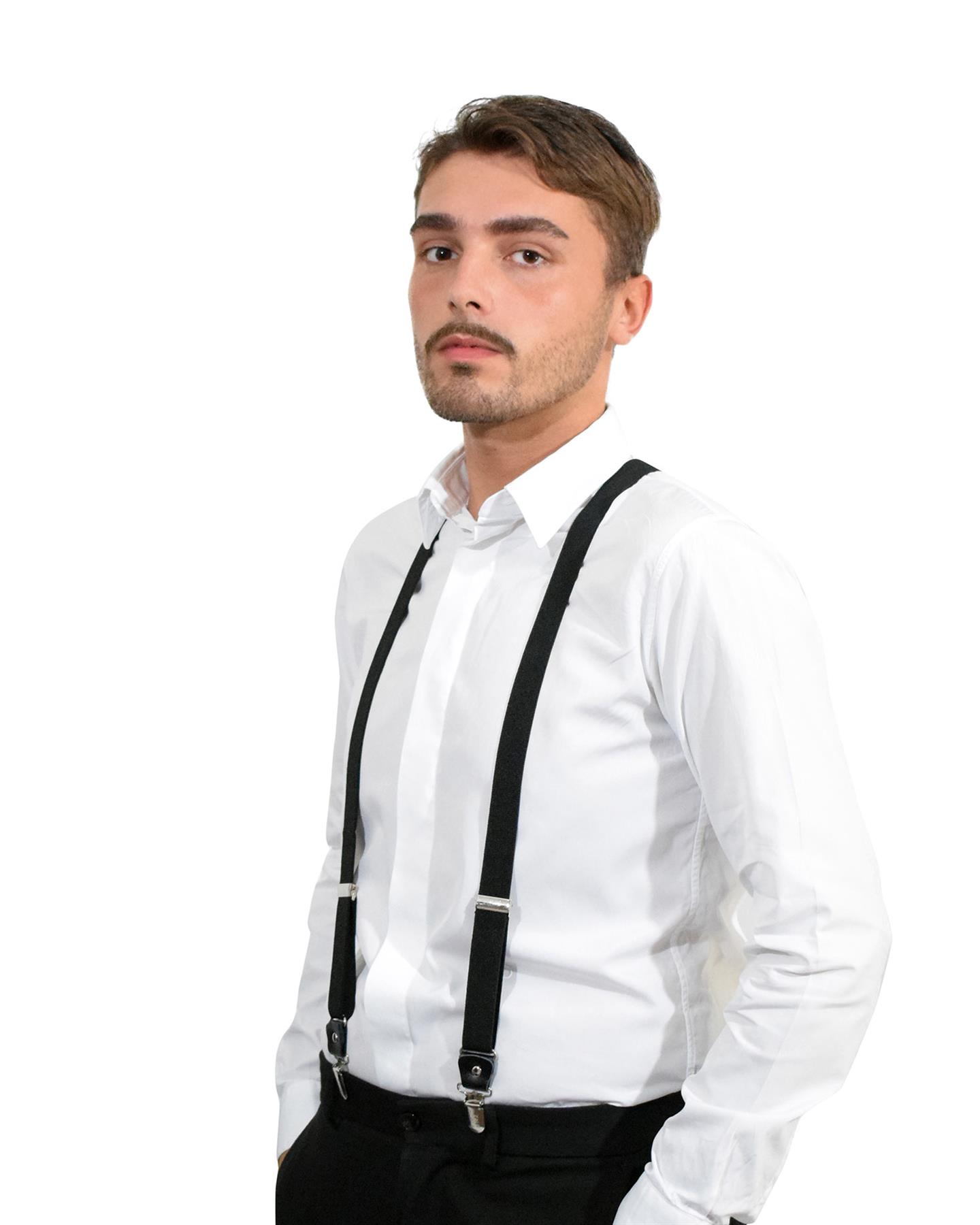 Unisex Plain Suspenders Sturdy Strong 25mm Y Shape Braces for Trouser - Picture 23 of 66