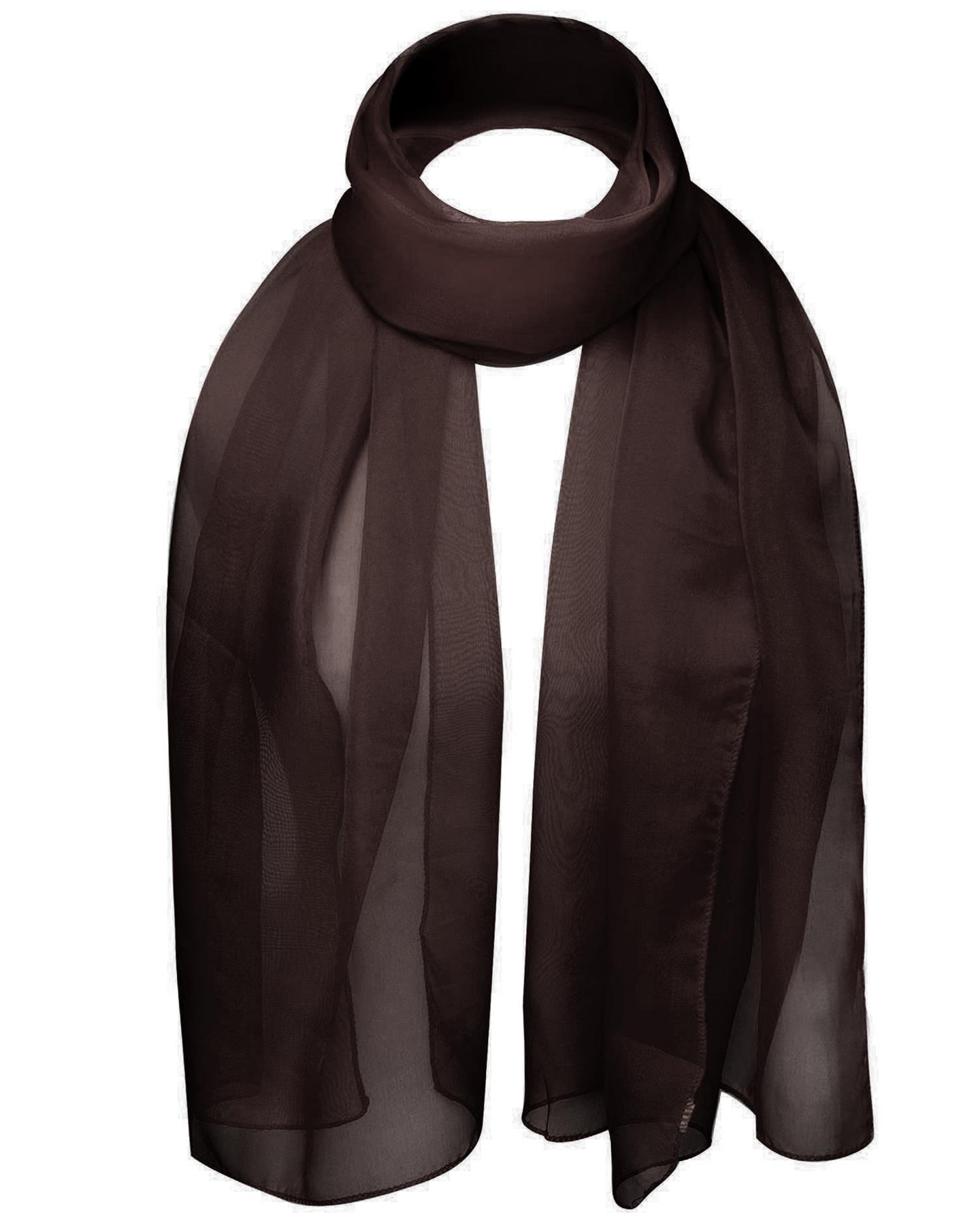 Premium Plain Chiffon Neck Scarf Lightweight Sheer Wrap Shawl Wedding Party - Picture 13 of 39