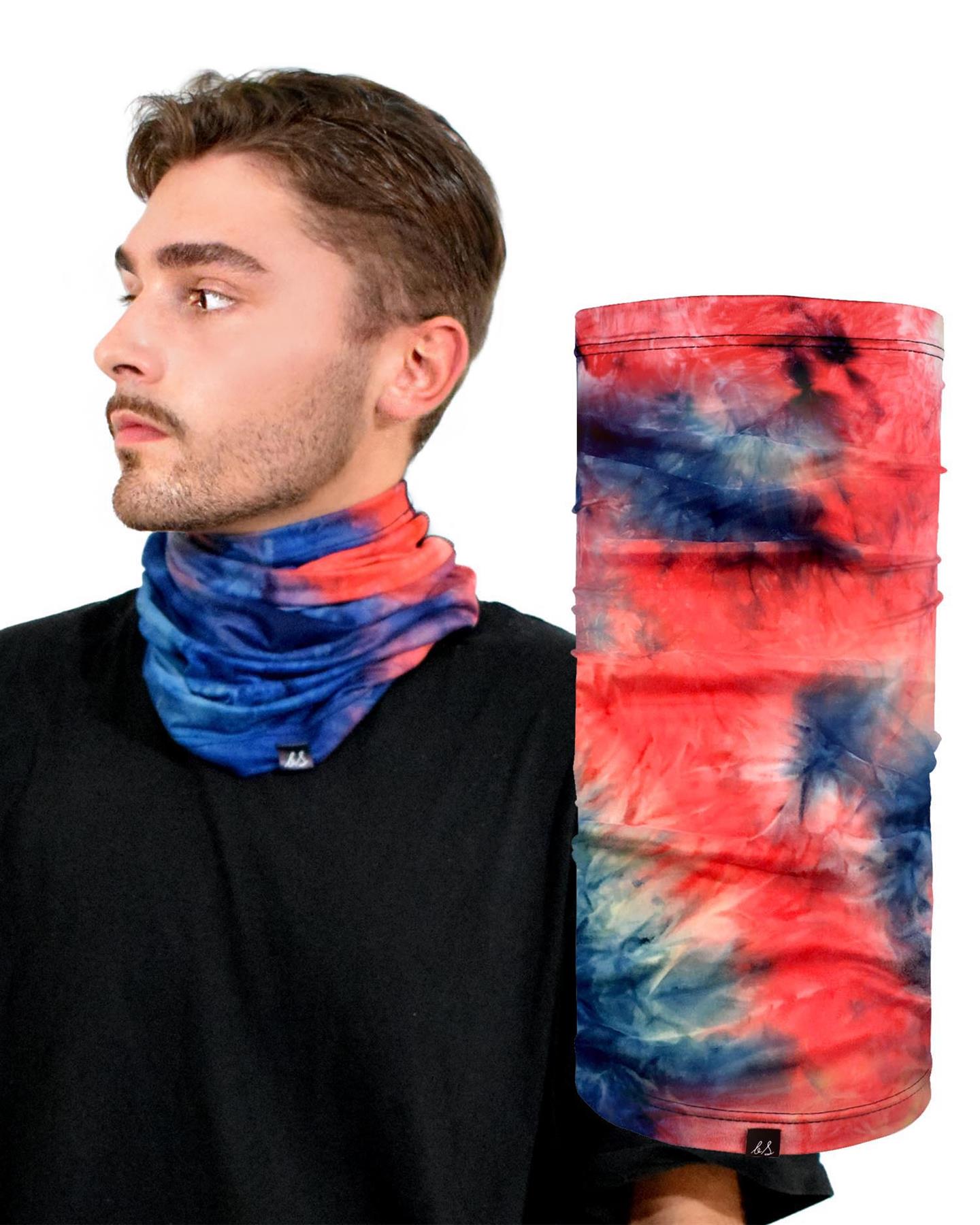 Tie Dye Soft Multifunctional Neck Warmer Gaiter Headwear Snood Winter Sports - Picture 16 of 17