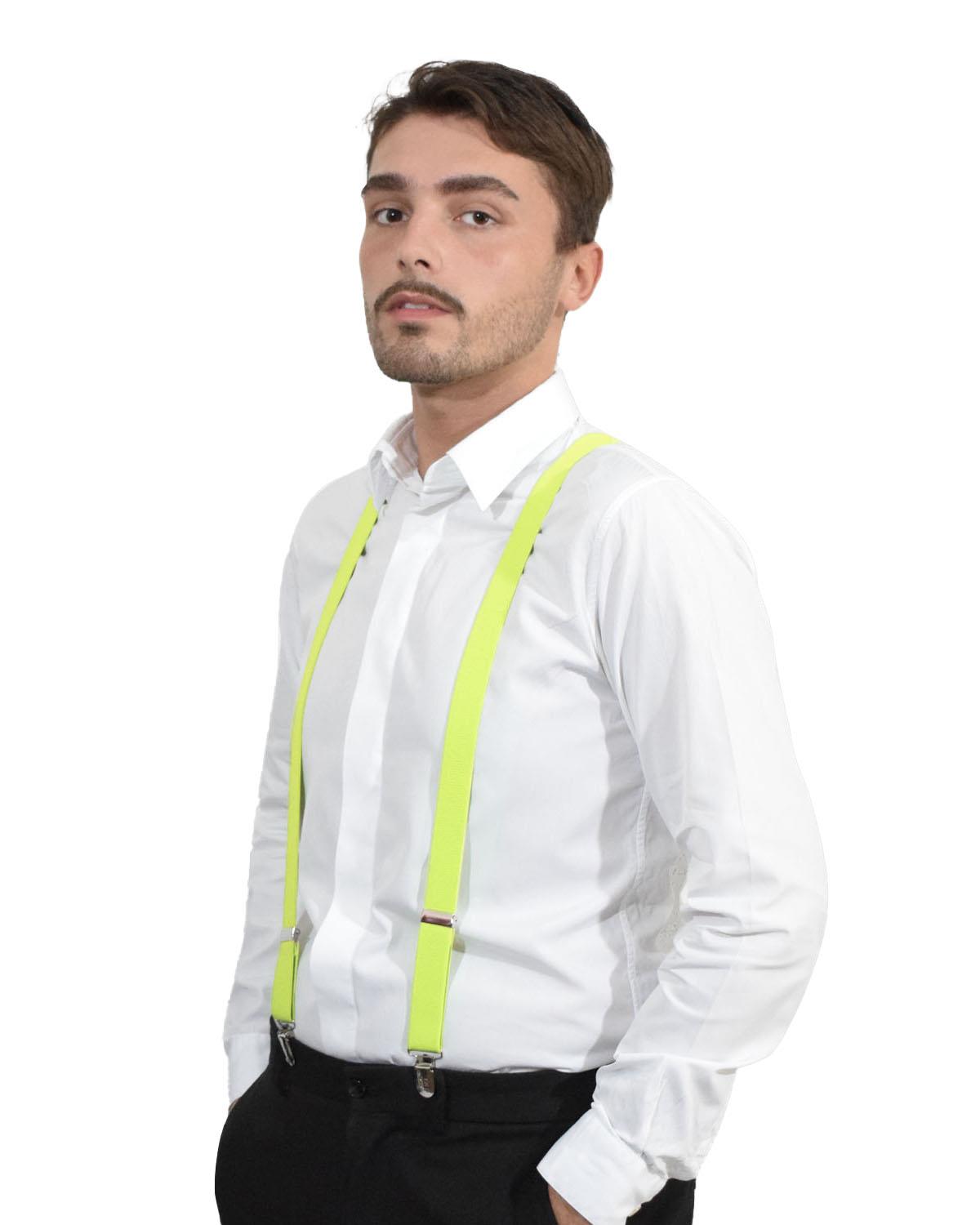 Unisex Plain Suspenders Sturdy Strong 25mm Y Shape Braces for Trouser - Picture 47 of 66