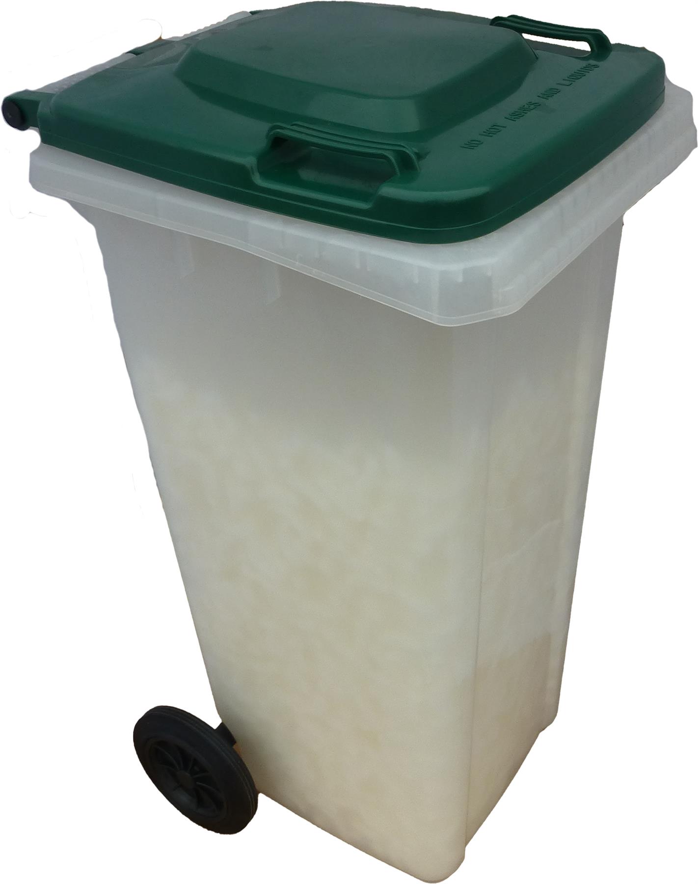 120L Wheelie Bin Translucent Body with