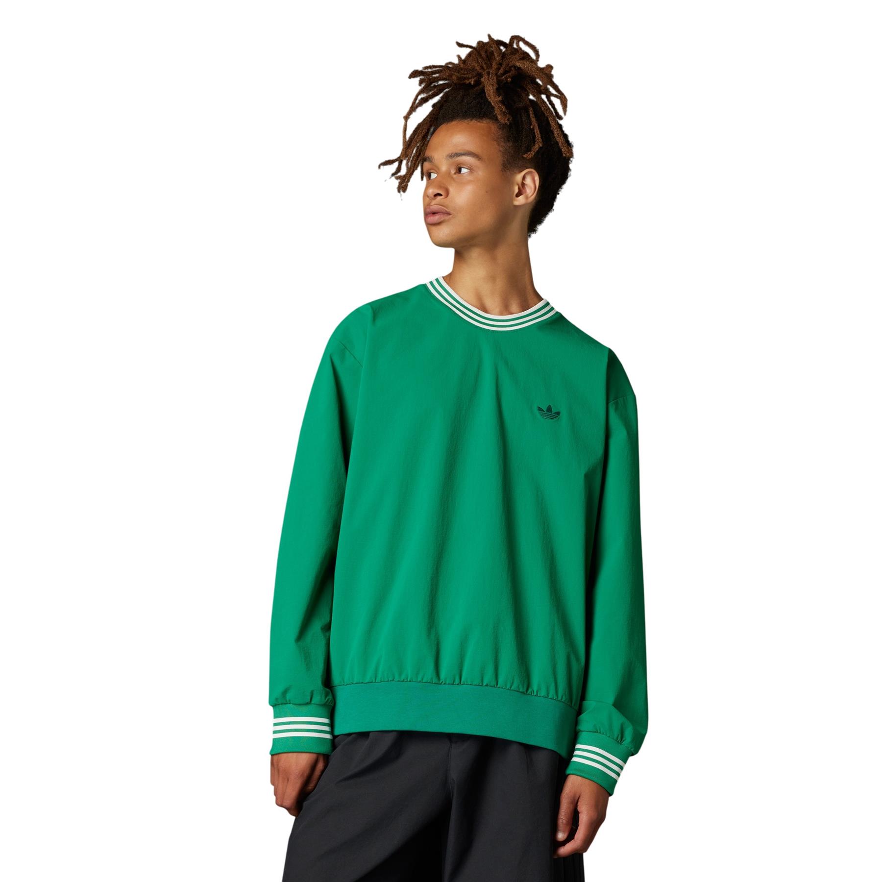 メンズウェア  golf Rolling Links Crewneck Wind adidas ORIGINALS MEN'S ROLLING LINKS CREWNECK SWEATSHIRT GREEN
