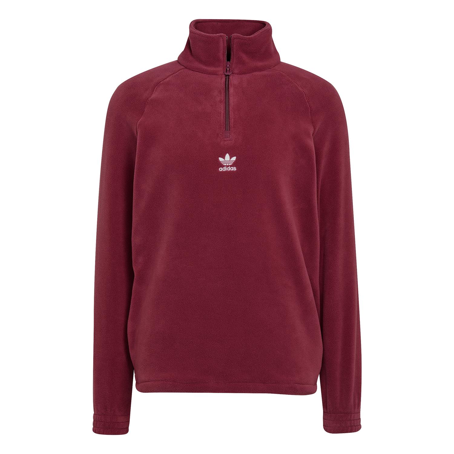 burgundy adidas fleece