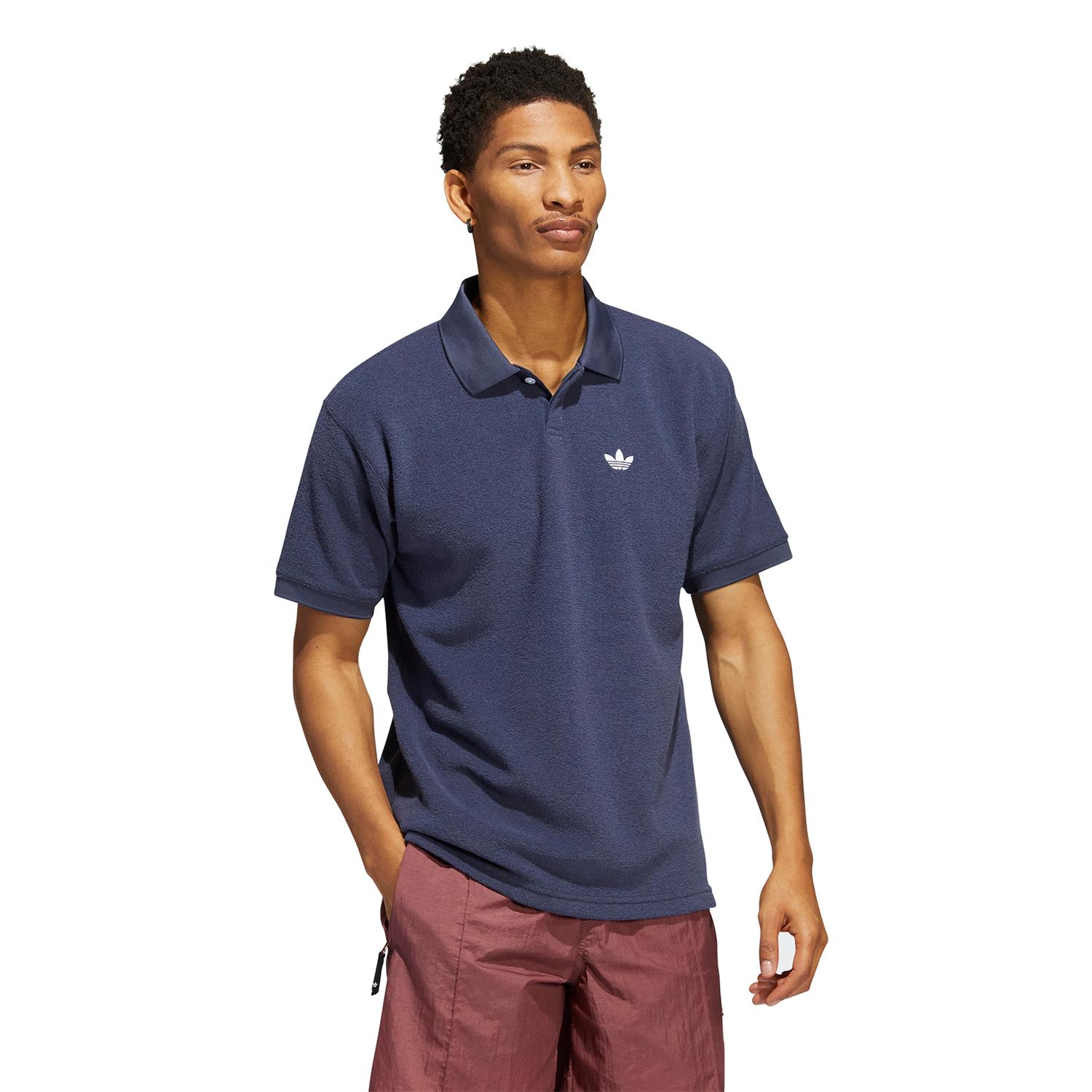 adidas H/S polo shirt古着ネイビーunisexスポーツMIX adidas ORIGINALS UNISEX TENNIS POLO SHIRT NAVY TREFOIL navy