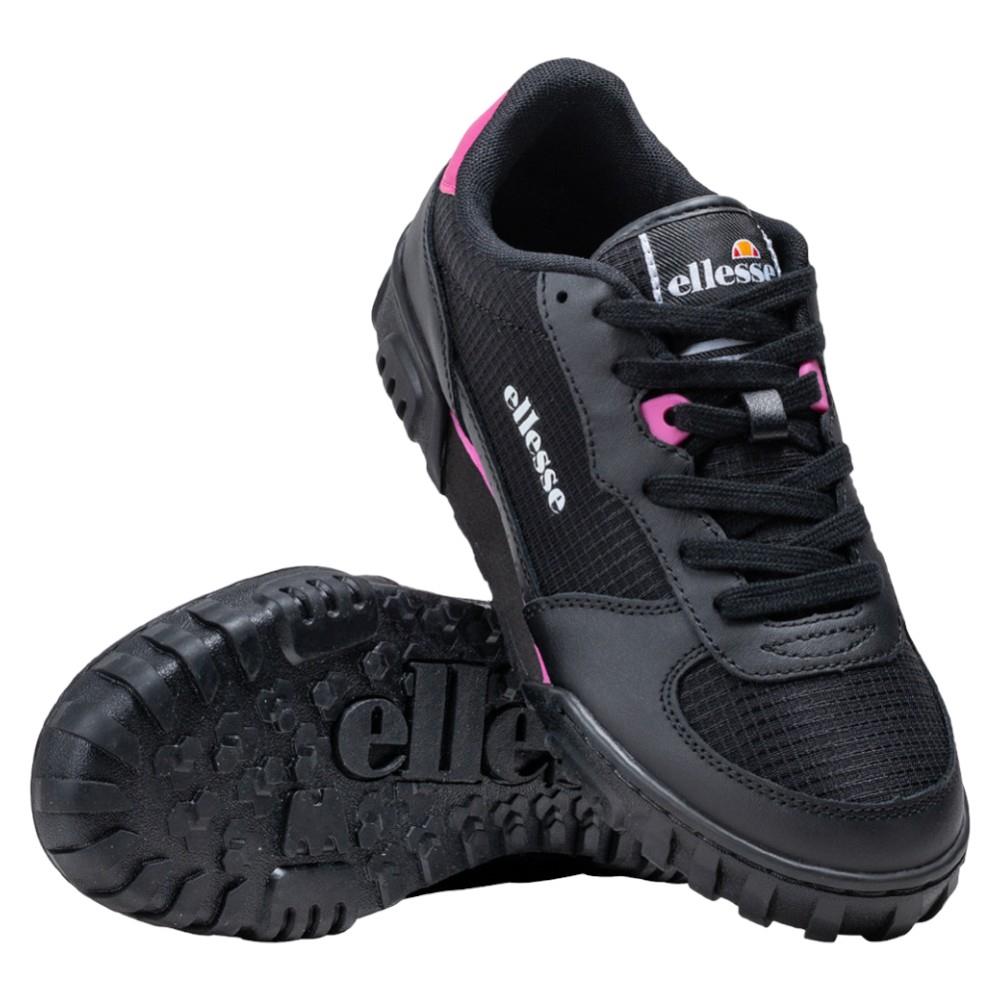 ELLESSE WOMEN'S TANKER CUPSOLE TRAINERS SHOES SNEAKERS BLACK PINK