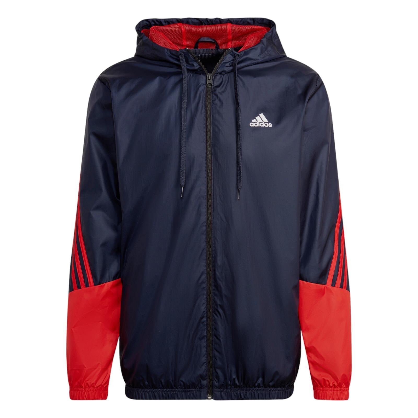 ウォーキング・ランニングウェア adidas Track Jacket/NAVY Adidas Track Jacket Blue/White Stripes – New2You LX