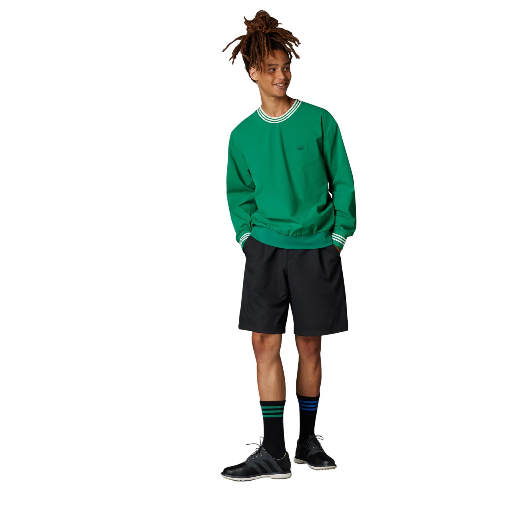 adidas ORIGINALS MEN'S ROLLING LINKS CREWNECK SWEATSHIRT GREEN
