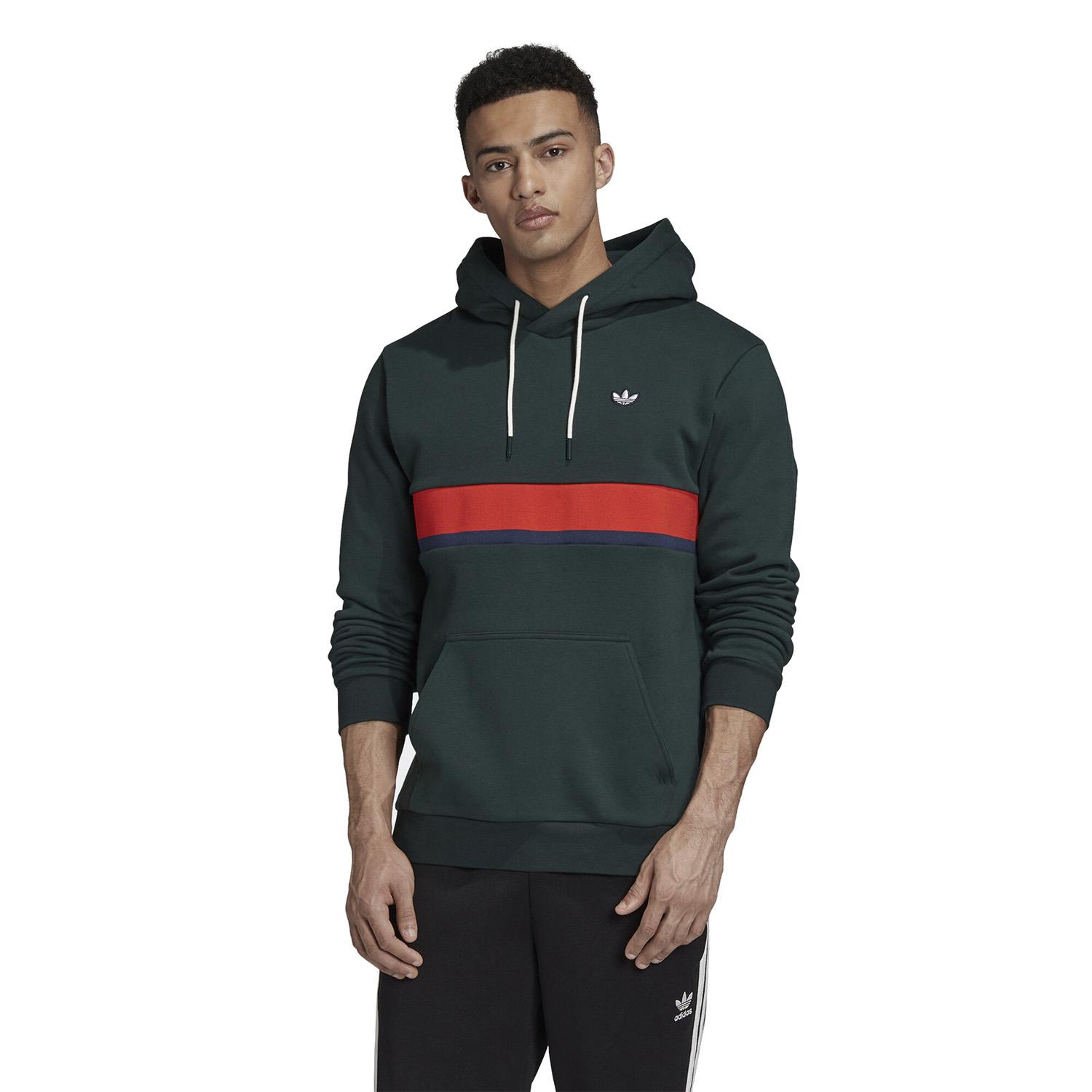 adidas ORIGINALS MENS SAMSTAG HOODIE TREFOIL GREEN COMFY LOUNGE WARM NEW  BNWT XL | eBay