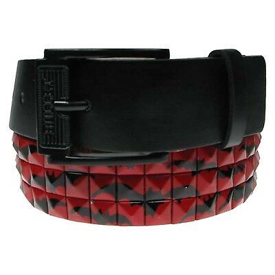 Mens Womens Bat Print Studded Fashion Belt Press Stud Belt - Picture 2 of 3