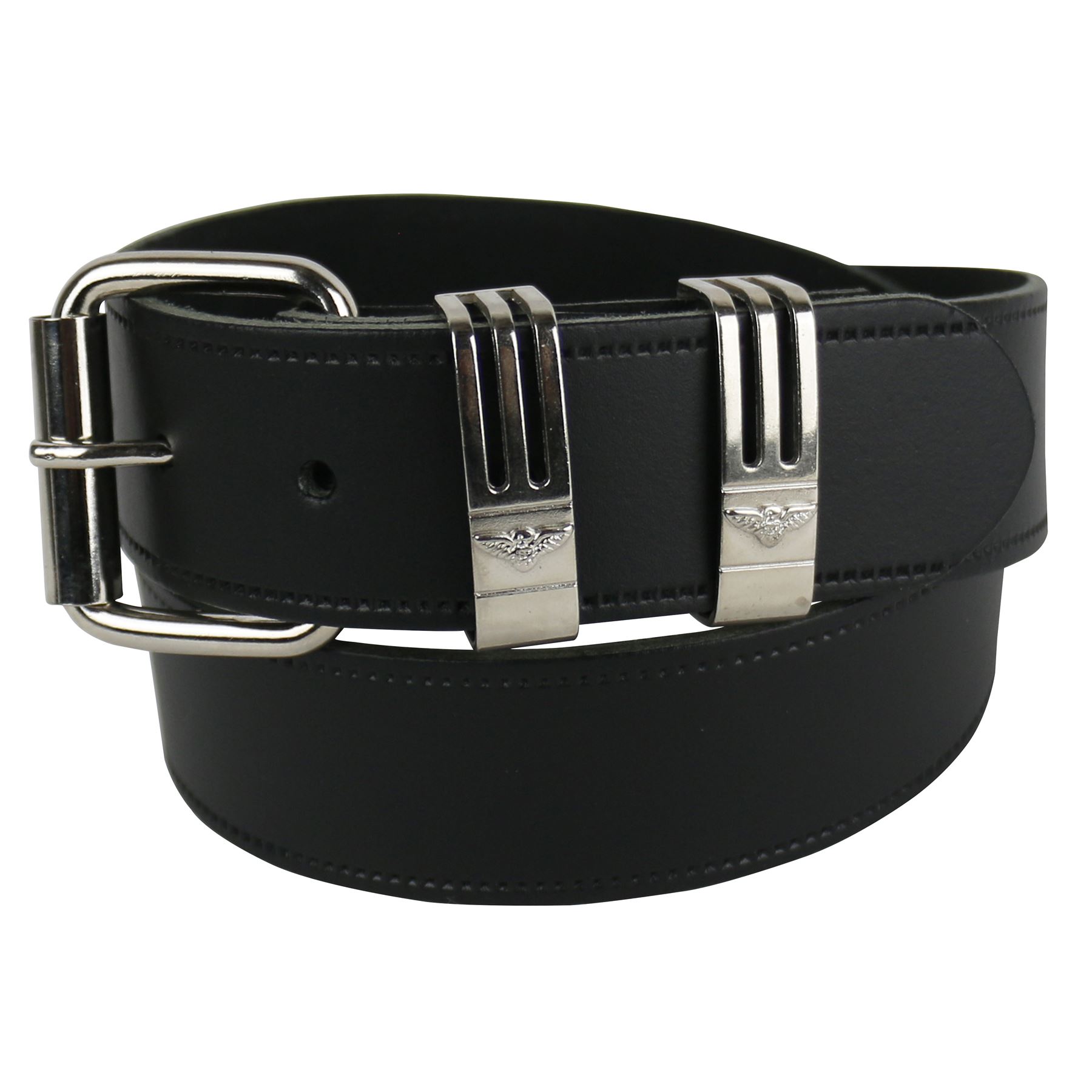 MENS 40MM LEATHER METAL LOOP STYLISH JEAN TROUSER BELT UK MADE CASUAL