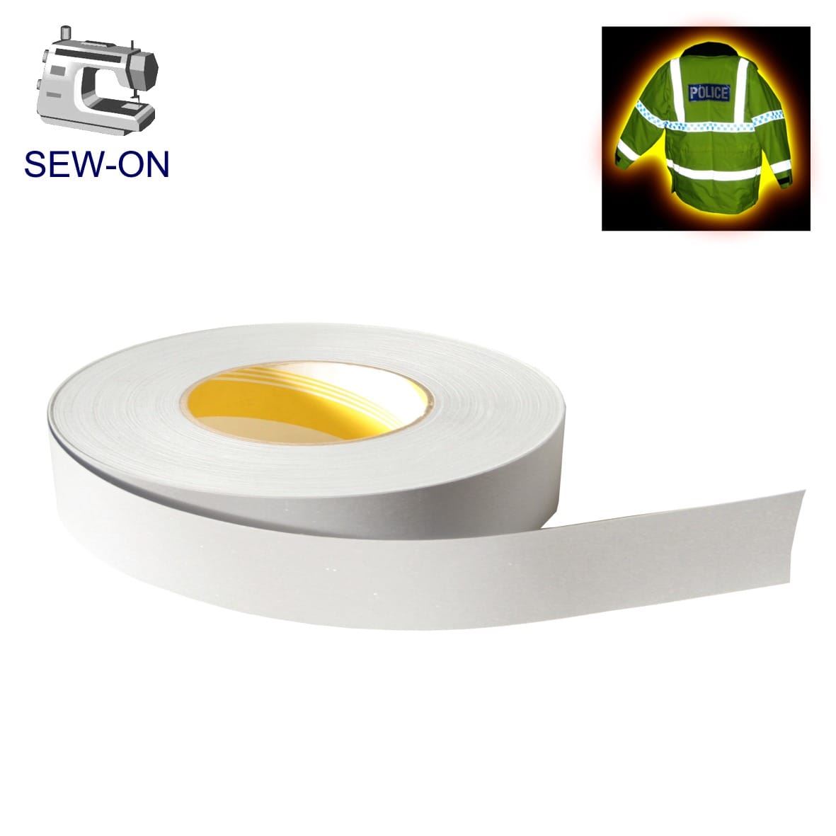 RTP4 Silver High Viz Glass Bead Reflective Tape 25mmx1m 5060268021563