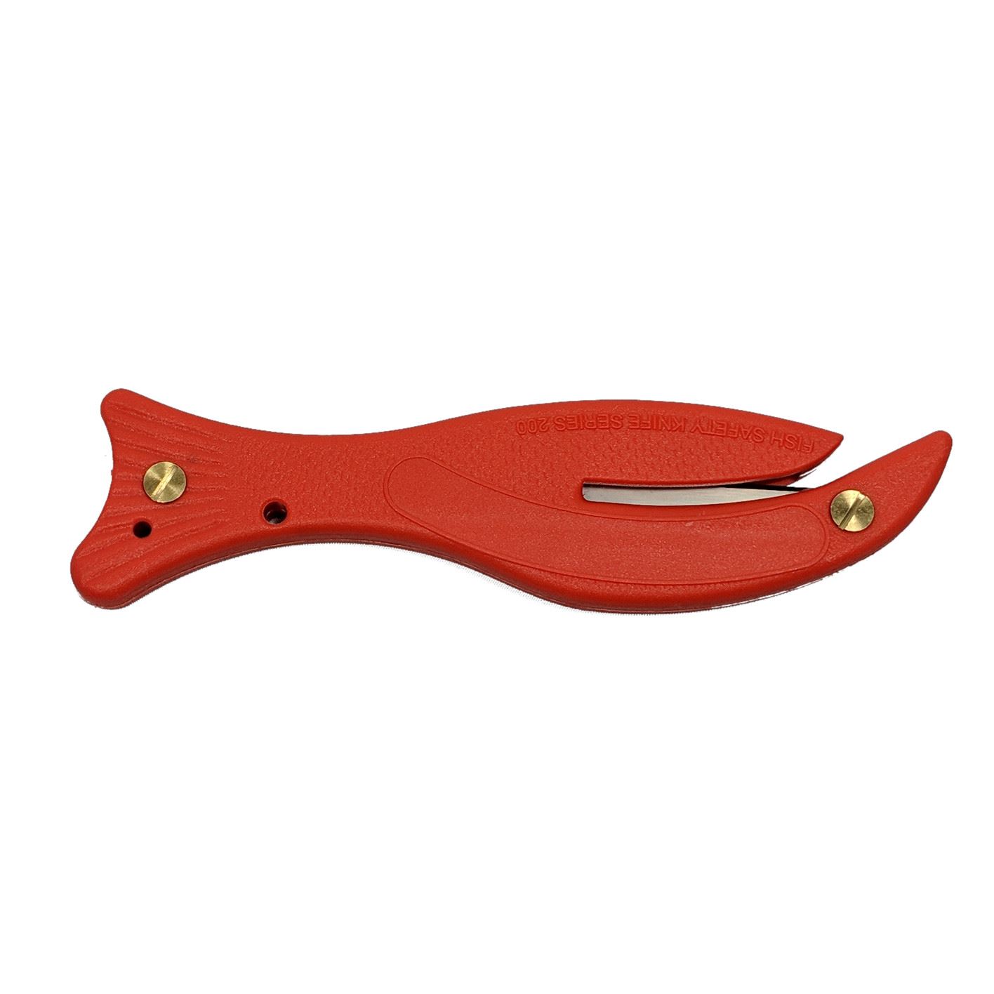 Genuine Fish 200 Red Safety Knife Rescue Tool Box Cutter Carton Opener