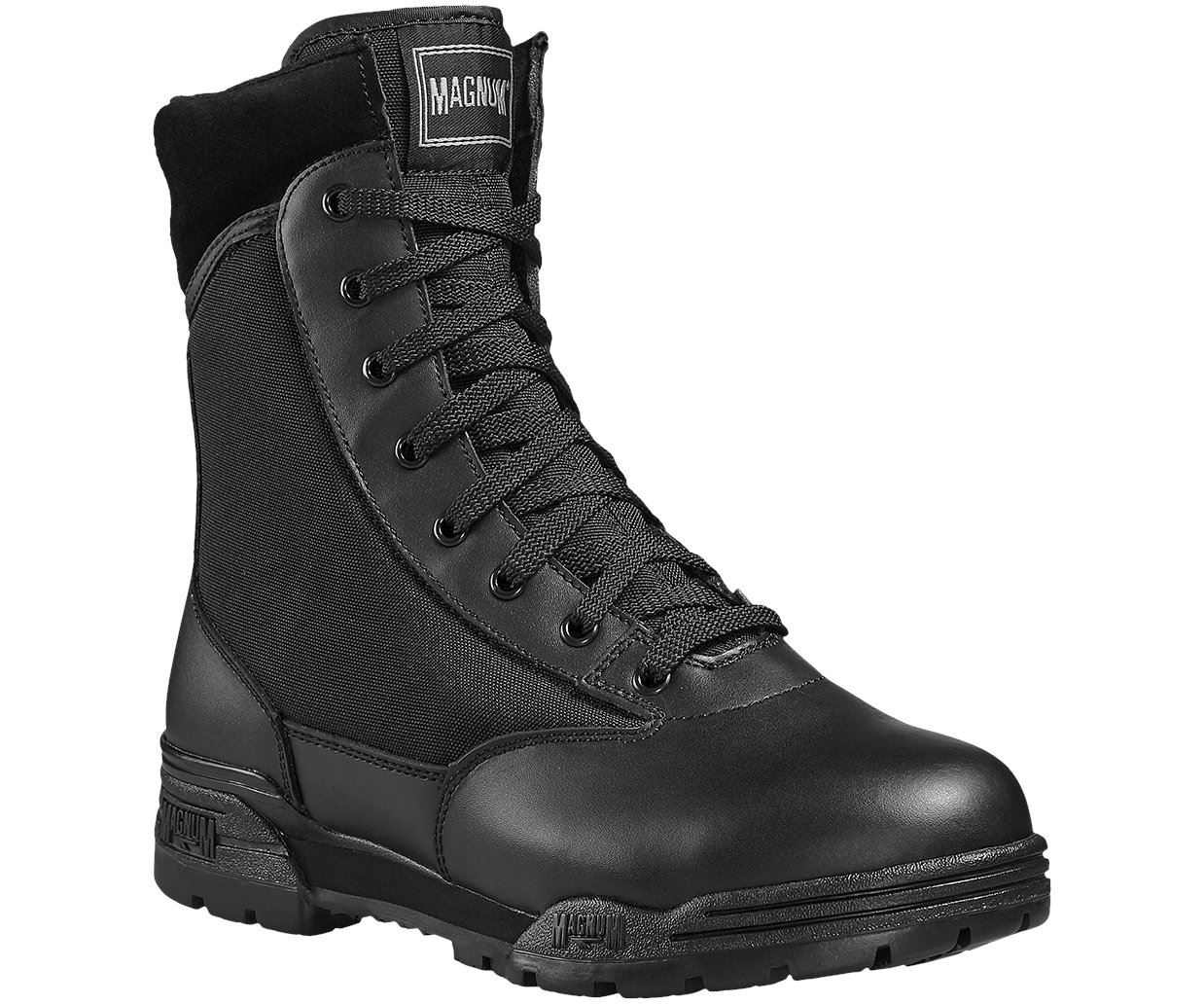 black square toe boots for men