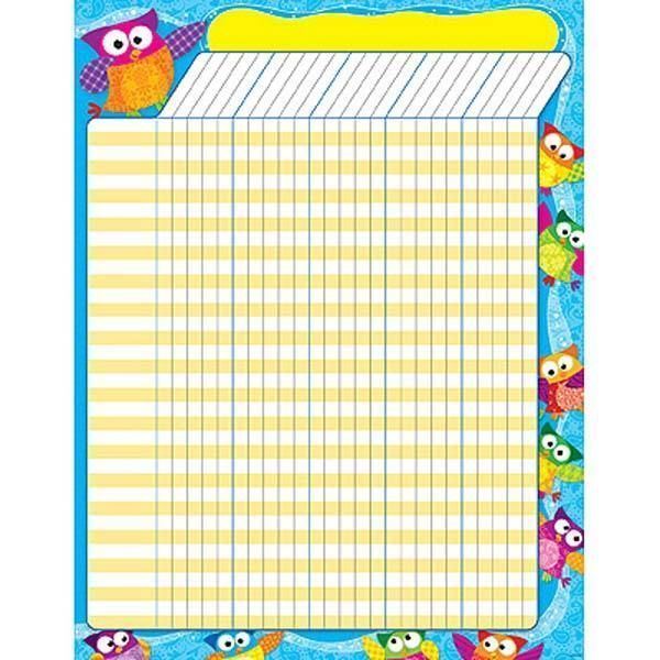 Owl Stars Large Vertical Incentive Wall Reward Chart Ebay