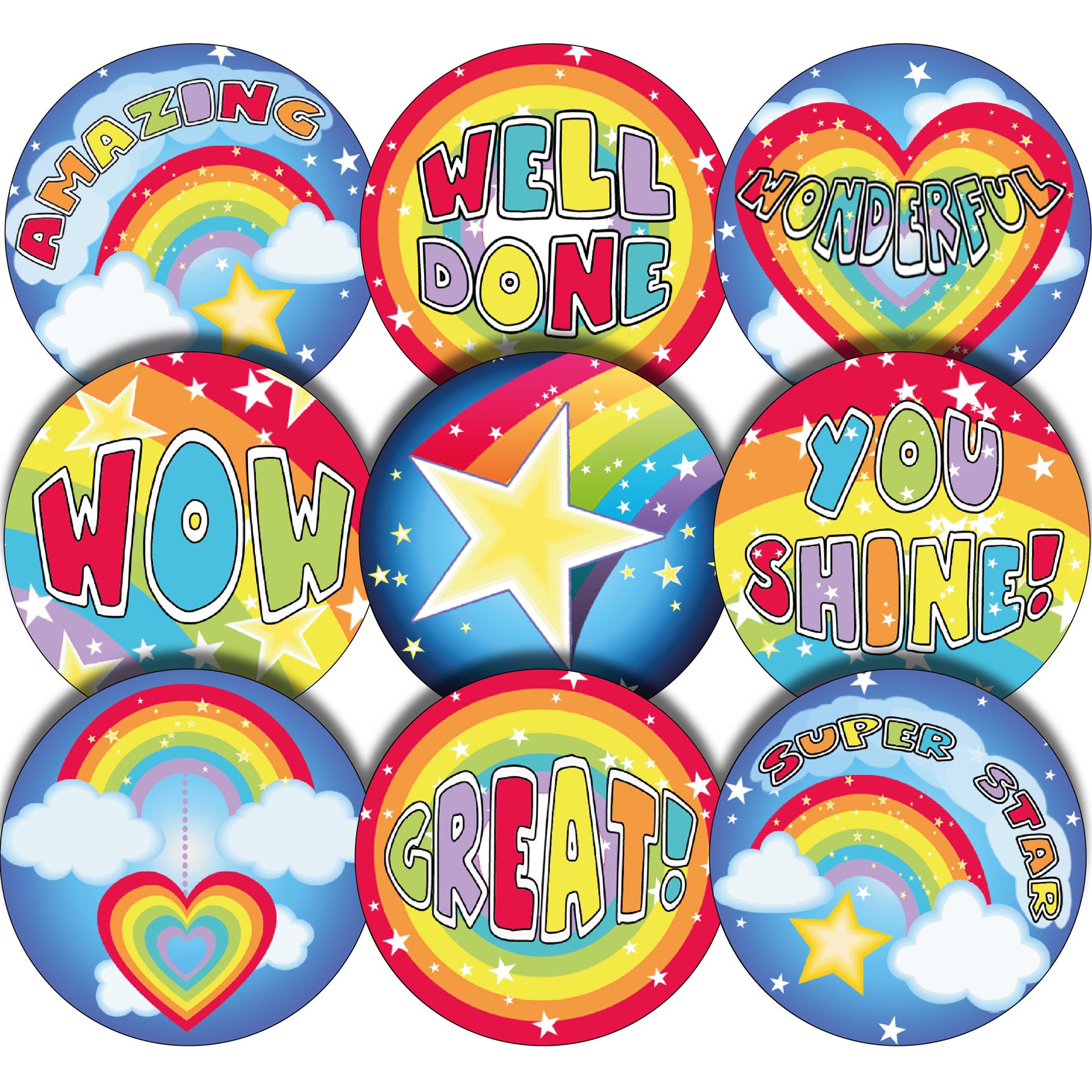 REWARD STICKERS Teachers Parents Kids Childrens Praise Words School