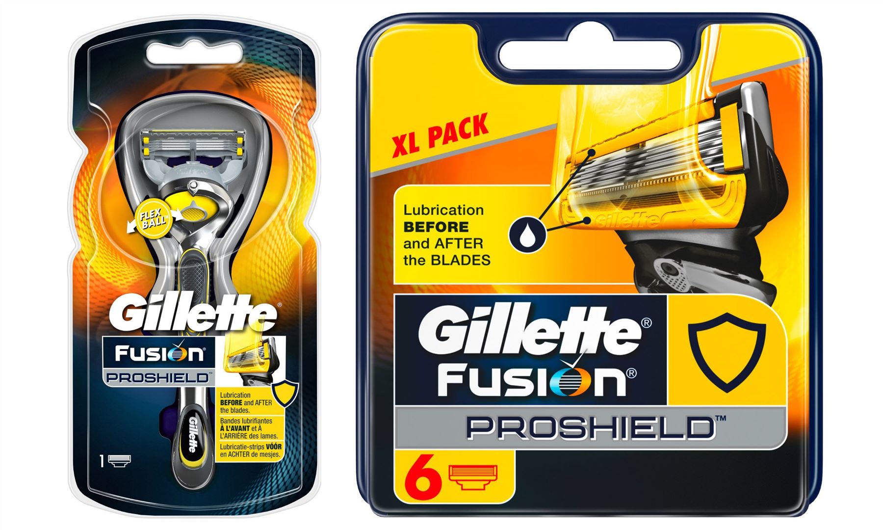 Gillette Fusion ProShield Blades x 6 XL Pack and Flexball Razor Handle RRP£37.99 eBay