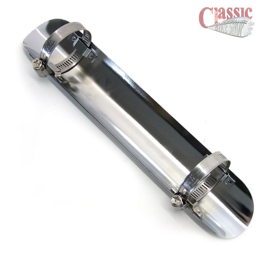 12 INCH CHROME HEAT SHIELD CLASSIC/CUSTOM MOTORCYCLE eBay