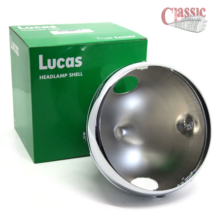 Lucas 7/'/' Chrome Headlamp Shell BSA A50 A65 Norton /& Rim 1960-65 54520774