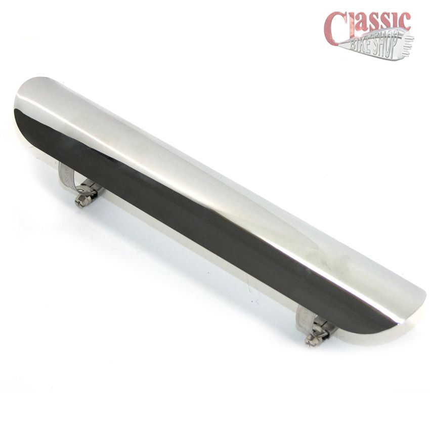 CLASSIC//CUSTOM MOTORCYCLE 12 INCH CHROME HEAT SHIELD