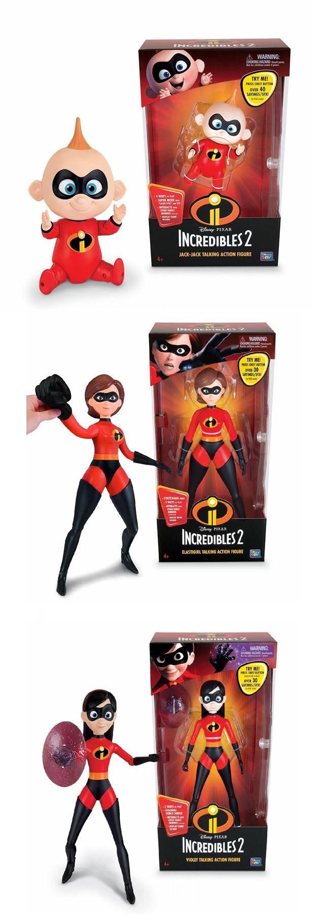 incredibles 2 talking action figures