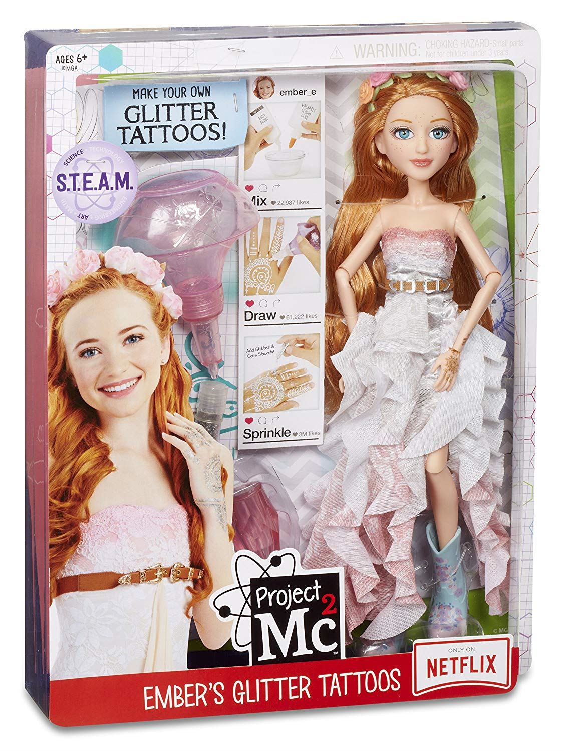 Ember Tattoos Brydens Boucles d/'oreilles Project Mc2 Mckeyla Adrienne/'s Doll