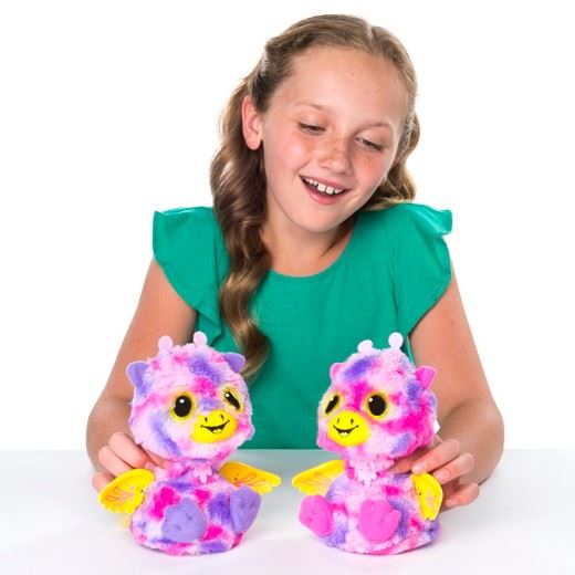 giraven Uovo Rosa Hatchimals sorpresa da cova Gemelli peacat Viola