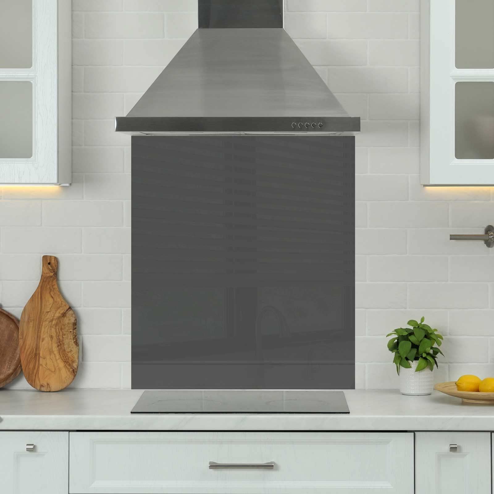 Premium Grey Glass 6mm Kitchen Splashback Heat Resistant Toughened