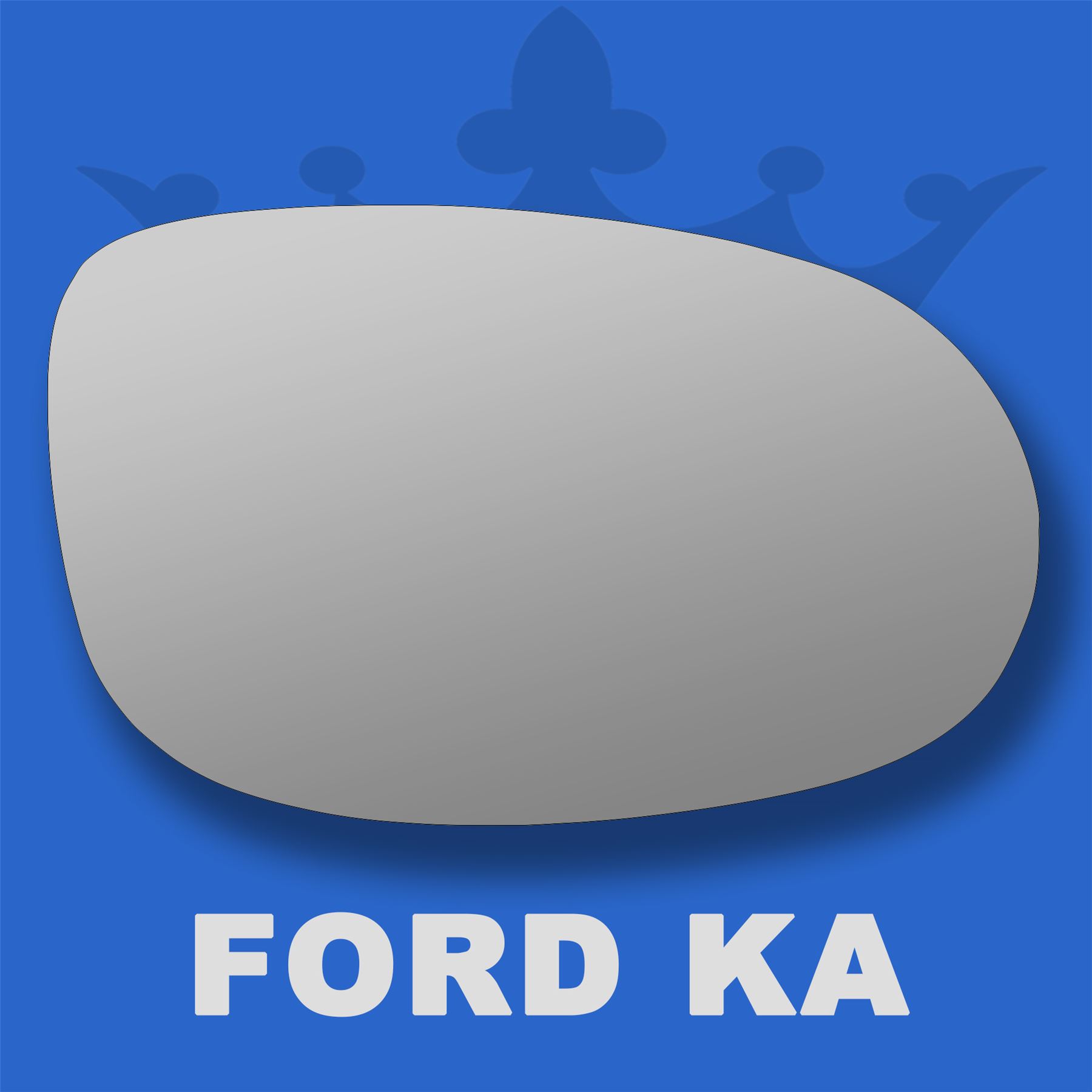 Left side for Ford Ka 2008-2016 wide angle heated wing door mirror glass
