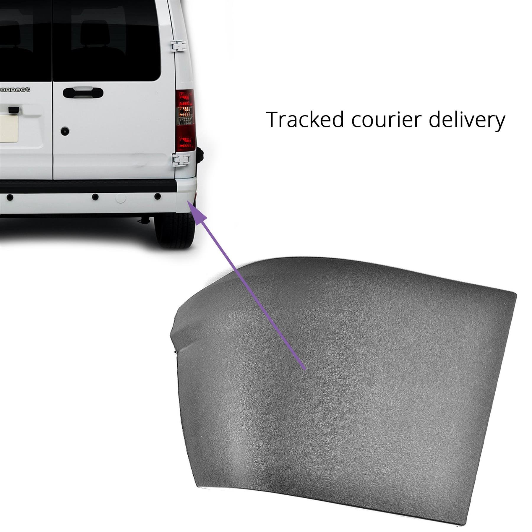 Rear Left bumper corner end caps with clips for Ford Tranit Connect 2002-2013