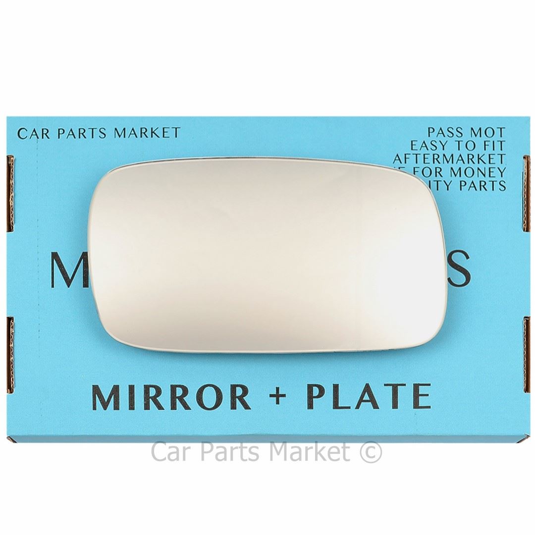 Right DRIVER SIDE Flat Wing Door Mirror Glass for VW Caddy 1995-2004 Plate