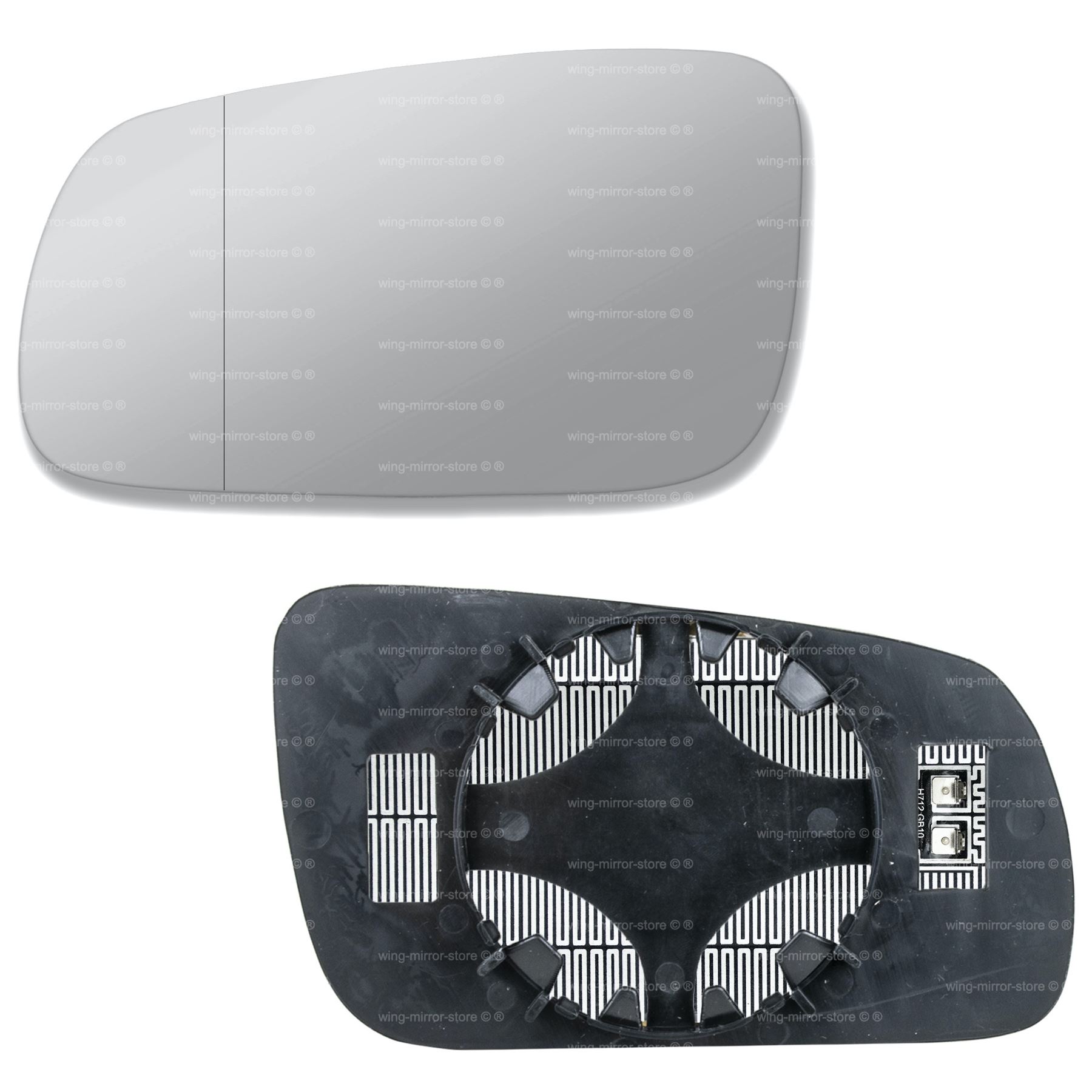 Right Side Wide Angle Wing Mirror Glass For Seat Alhambra Clip On Heated Fits to