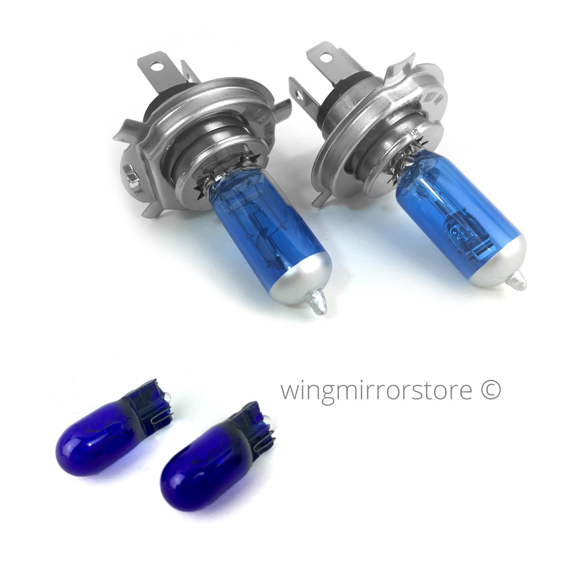 RENAULT TRAFFIC 2001-ON SET H4 501 SUPER WHITE XENON LIGHT BULBS