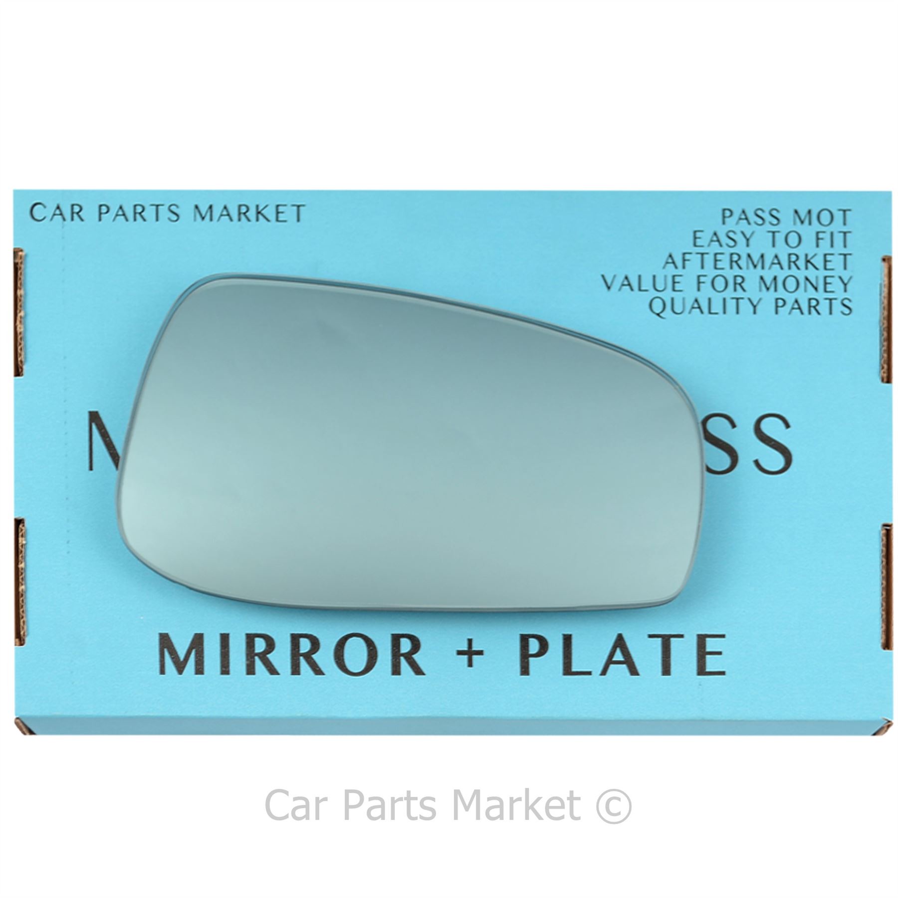 Right Driver side Flat Wing door mirror glass for Peugeot 508 2011-2017 heated