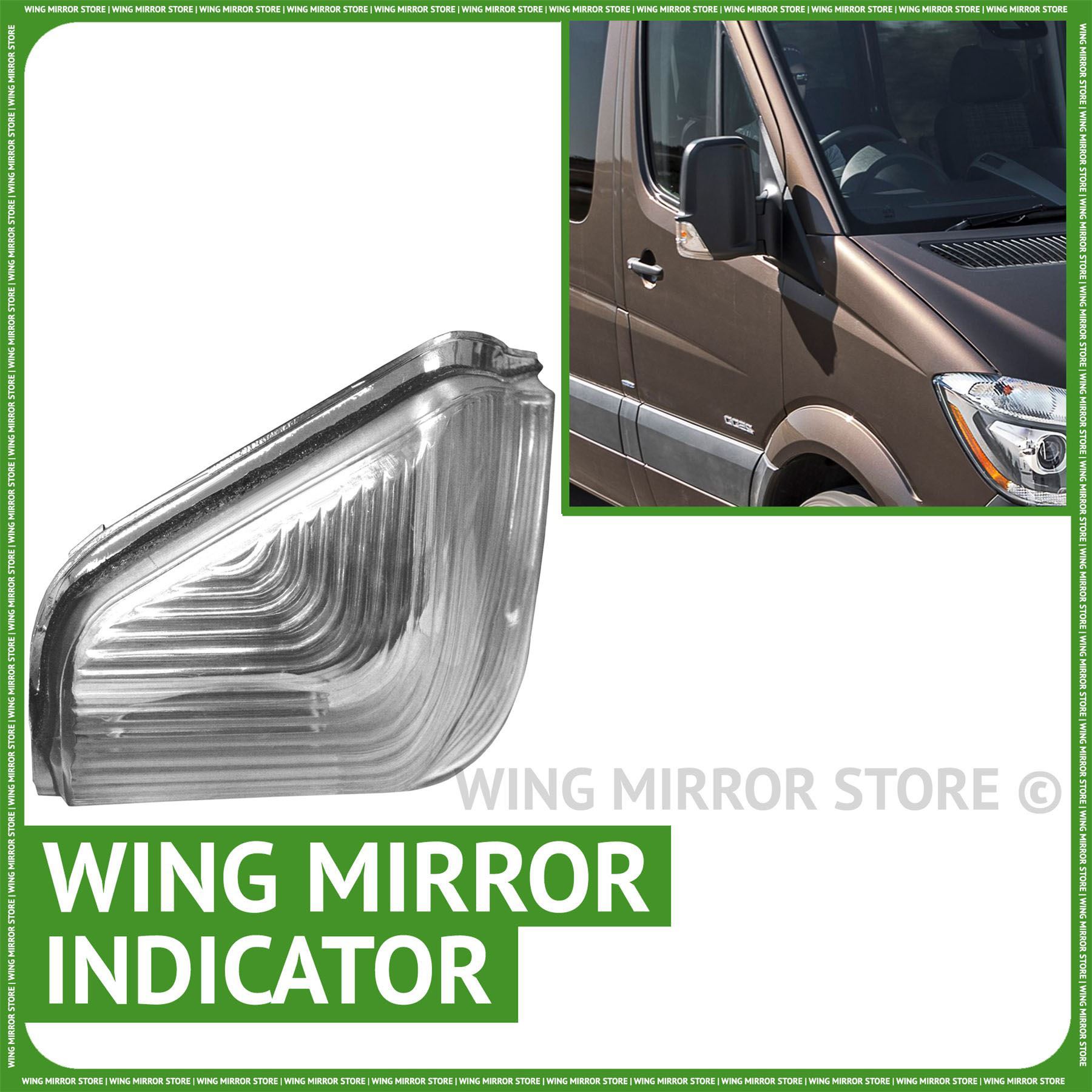 Volkswagen Crafter 2007 To 2016 avec indicateur Wing mirror left hand