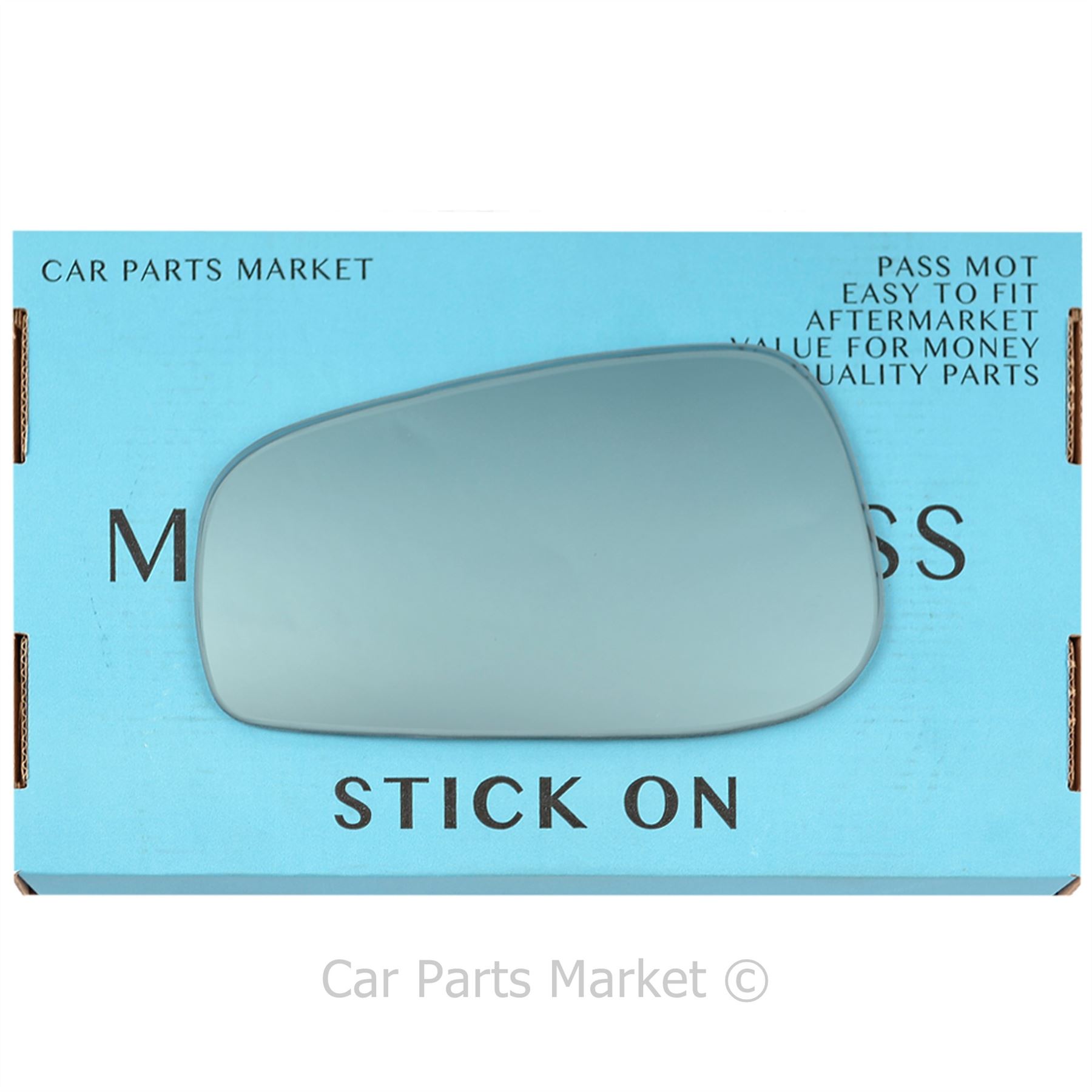 plate Left side blue Wing door mirror glass for Volvo S60 2003-2006 heated