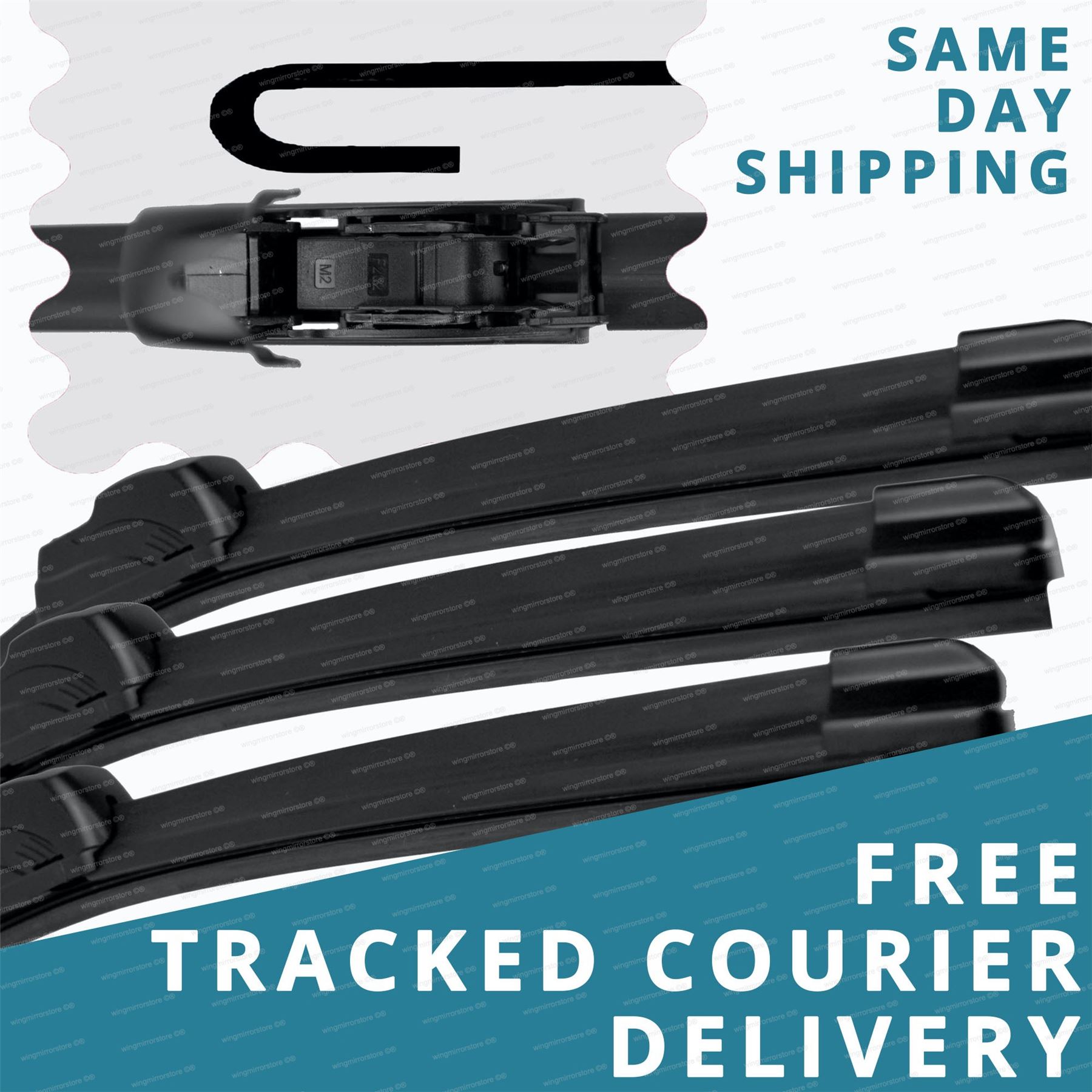Neuf Vauxhall Astra H 2006 2007 2008 2009 2010 Avant Paire Flat Aero Wiper Blades