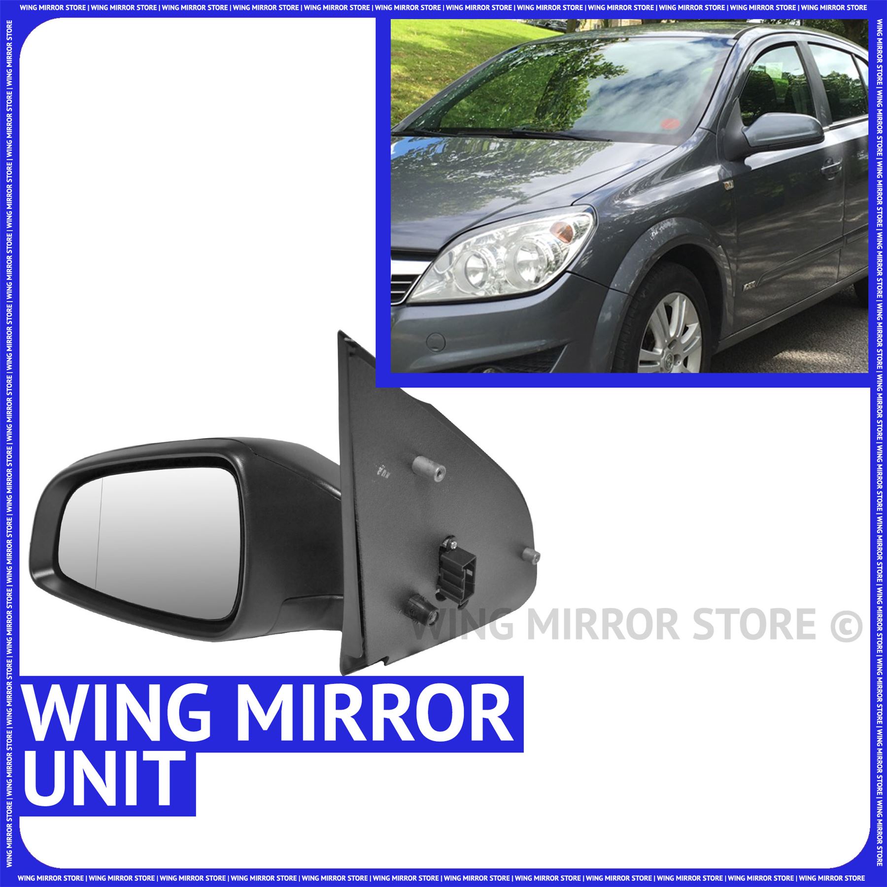 Left side for Citroen C4 2004-2009 heated wing door mirror glass