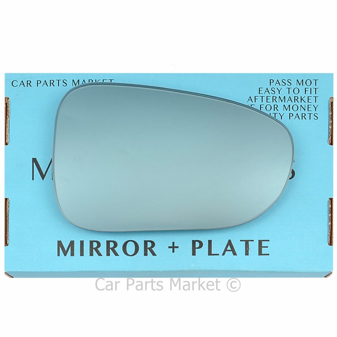 For Seat Alhambra 98-10 Right Driver side Flat Blue wing mirror glass